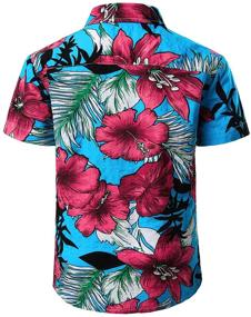 img 3 attached to 🌺 JOGAL Hawaiian Boys' Floral Casual Button Clothing, Tops, Tees & Shirts