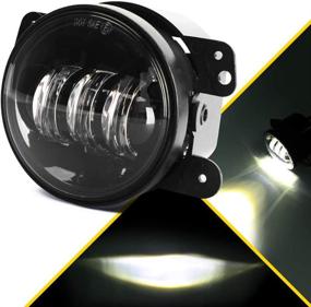 img 2 attached to SPL 4 Inch LED Fog Lights /60W Front Bumper Replacements [CREE Chips] for 2007-2018 Jeep Wrangler JK Unlimited JK - Upgrade your Jeep with Powerful Fog Lights!