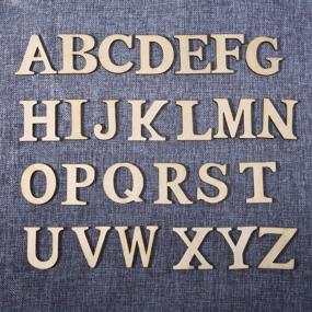 img 1 attached to 124 Pieces of Satinior Wooden Capital and Lowercase Letters and Numbers for Arts and Crafts, DIY Decoration, and Displays