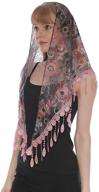 stylish lmverna triangle mantilla chiffon printed women's accessories: fashionable pieces for every occasion logo