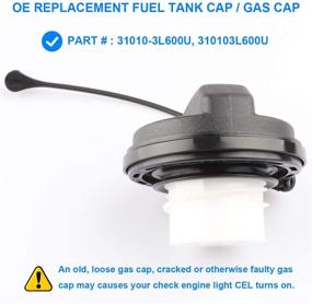 img 3 attached to 🔑 31010-3L600U Gas Cap Replacement Compatible with Kia - Amanti, Cadenza, Forte, Forte Koup, Forte5, Optima, Rio, Sedona, Sorento, Sorrento, Soul, Spectra, Spectra5, Sportage, and More – Fuel Cap Substitute