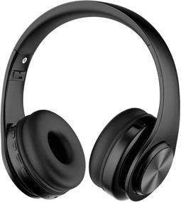 img 3 attached to 🎧 Premium Wireless Bluetooth 5.0 Headphones: Noise Cancelling, Microphone, Foldable, Hi-Fi Stereo, Soft Memory-Protein Earmuffs - Perfect for Travel and Work (Black)