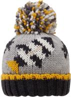 asugos winter jacquard character dinosaur boys' hats & caps accessories logo