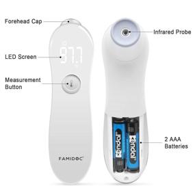 img 2 attached to 🌡️ Digital Forehead Thermometer for Fever - Fast & Accurate Reading - Ideal for Baby, Adult - by Famidoc