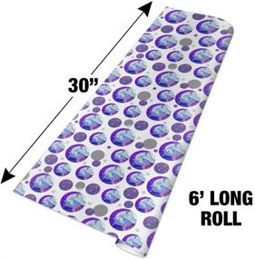 img 1 attached to 🦄 Premium Gift Wrap Wrapping Paper Roll in Majestic Unicorn Design - Pink, Purple, and Blue