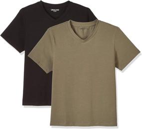img 1 attached to UNACOO 2 Pack V Neck Sleeve T Shirts: Stylish Girls' Clothing for Tops, Tees & Blouses