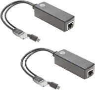 🔌 poe splitter 5v [2-pack] by uctronics - active ieee 802.3af compliant poe to micro usb adapter for raspberry pi 2/3, tablets, dropcam, and more logo