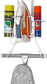 img 3 attached to 🔨 Ironing Board Holder by Evelots - Easy Over Door/No Tool or Wall Mount - Convenient Iron & Bottle Storage Baskets