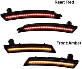 img 1 attached to 🚦 Jinfili Smoked Lens Side Marker Light Turn Signal Lamp Kits: Enhance Safety with Mini Cooper R55 R56 R57 R58 R59 R60 R61 Amber/Red Front Rear Indicator Lights