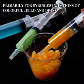 img 1 attached to 🎉 50-Pack of FOCUSLINE Jello Shot Syringes - Reusable 1.5 OZ Capacity Party Springe for Halloween, Thanksgiving, Christmas, Bachelorette Parties - Durable Jello Shot Syringes