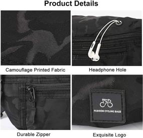 img 1 attached to Premium Waterproof Waist Bags: Stylish Fanny Pack for Men and Women, Perfect for Sports, Travel, and Work – Black Large Size