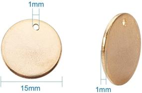 img 3 attached to 📿 PH PandaHall Set of 60 15mm (0.6 Inch) Stainless Steel Flat Round Blank Stamping Tag Pendants Charms in 3 Colors for DIY Bracelet Necklace Pendant Jewelry Crafts