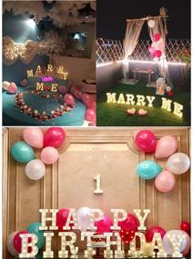 img 1 attached to 🔤 YOEEN LED Marquee Letter Lights Sign - Battery Powered Alphabet Letters for Party Décor, Wedding, Birthday, Christmas - Home Bar Decoration (Letter A)