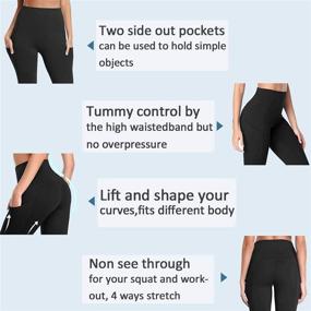 img 1 attached to 🩰 GAYHAY High Waist Yoga Pants for Women with Pockets – Soft Tummy Control 4 Way Stretch Capri Leggings for Workout & Running