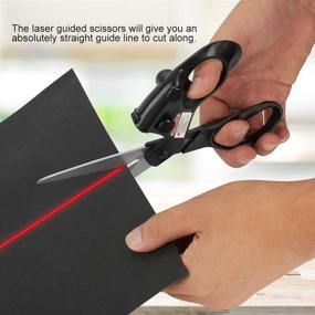 img 3 attached to 🔪 DEWIN Guided Scissors: Ultimate Cutting Tool for Fabrics, Paper, and Crafts