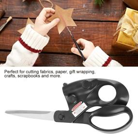 img 2 attached to 🔪 DEWIN Guided Scissors: Ultimate Cutting Tool for Fabrics, Paper, and Crafts