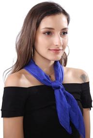 img 3 attached to 🧣 MissShorthair Chiffon Scarf: Versatile Women's Accessory for Scarves & Wraps