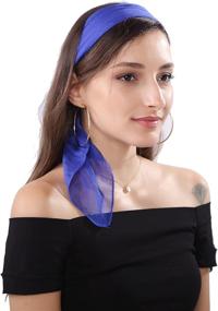 img 2 attached to 🧣 MissShorthair Chiffon Scarf: Versatile Women's Accessory for Scarves & Wraps