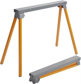 img 3 attached to 🛠️ All Steel Folding Sawhorse - Pair Portamate PM-3300T: 33-Inch Tall Fold-up Heavy Duty Saw Horses with 1,000lb. Capacity and Easy Storage