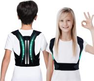 👨 2021 professional posture corrector: updated upper back brace for kids & teens, promotes spinal support, prevents slouch & back pain логотип