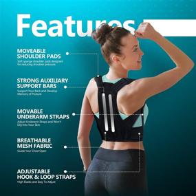 img 3 attached to 👨 2021 Professional Posture Corrector: Updated Upper Back Brace for Kids & Teens, Promotes Spinal Support, Prevents Slouch & Back Pain