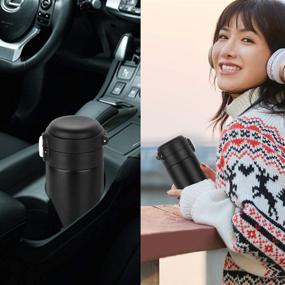 img 1 attached to 🧳 Versatile Mini Stainless Steel Vacuum Insulated Thermos Water Bottle for Hot & Cold Drinks - Ideal for Travel, Biking, Camping, Office or Car (10 OZ/300ML)