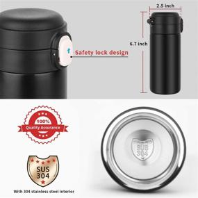 img 2 attached to 🧳 Versatile Mini Stainless Steel Vacuum Insulated Thermos Water Bottle for Hot & Cold Drinks - Ideal for Travel, Biking, Camping, Office or Car (10 OZ/300ML)