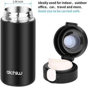 img 3 attached to 🧳 Versatile Mini Stainless Steel Vacuum Insulated Thermos Water Bottle for Hot & Cold Drinks - Ideal for Travel, Biking, Camping, Office or Car (10 OZ/300ML)