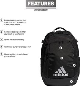 img 3 attached to Adidas 5 Star Team Backpack Black