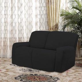 img 3 attached to Easy Going Microfiber Sectional Slipcover Elasticity