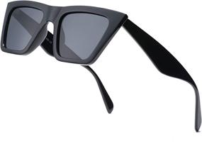 img 1 attached to Polarized Sunglasses Trendy Square Protection