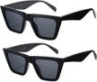 polarized sunglasses trendy square protection logo