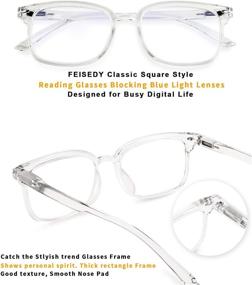 img 3 attached to 😎 FEISEDY Blue Light Blocking Reader Glasses B2566 with Spring Temples - Enhance Your Eye Comfort