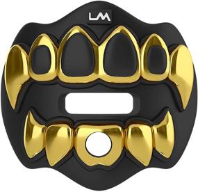 img 4 attached to 🏈 Optimized Search: Adult & Youth 3D Chrome Grillz Football Mouth Guard - Maximum Air Flow, Teeth Protector, Lip & Mouth Piece for Sports