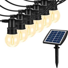 img 4 attached to 🌞 Nekteck Solar String Lights: Water-Resistant Outdoor LED Bulbs for Patio, Party, & Garden Decor - 32.8FT Shatterproof Decorative Lighting