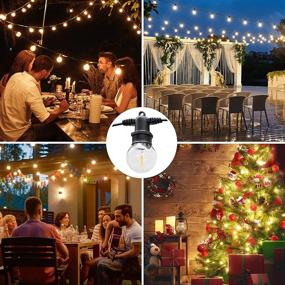 img 3 attached to 🌞 Nekteck Solar String Lights: Water-Resistant Outdoor LED Bulbs for Patio, Party, & Garden Decor - 32.8FT Shatterproof Decorative Lighting