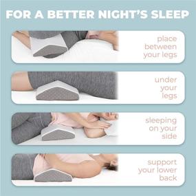 img 2 attached to 💤 Охлаждающая подушка для поясницы Kӧlbs Cooling Lumbar Support для сна - стильный шикованный чехол из жаккарда, пеня памяти для снятия боли в спине, коленях и тазобедренном суставе, роликовая подушка для поддержки спины, подушка для поддержки поясницы для кровати.