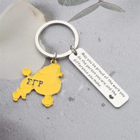 img 2 attached to BAUNA Sigma Gamma Rho Sorority Keychain: Exclusive SGRho Inspired Greek Sorority Jewelry at Its Finest