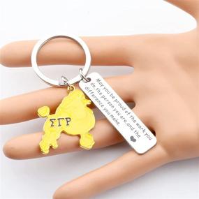 img 1 attached to BAUNA Sigma Gamma Rho Sorority Keychain: Exclusive SGRho Inspired Greek Sorority Jewelry at Its Finest