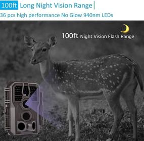 img 1 attached to 📷 GardePro E5 Trail Camera 24MP 1296P Game Camera with Rapid 0.1S Motion Activation, 100ft Night Vision, and 90ft Detection Range for Outdoor Wildlife Scouting and Hunting - Brown