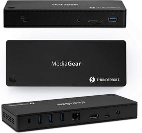 img 4 attached to 🔌 MediaGear Thunderbolt 3 Dock: 4K@60Гц USB C + DisplayPort, 85Вт PD, TB 3, USB 3.0, считыватель карт, Ethernet - MacBook Pro 2019/2018 и ноутбуки TB 3