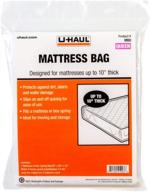 🛏️ u-haul standard queen mattress bag: ultimate moving and storage protection - fits mattress or box spring - 92"x60"x10 logo