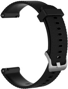 img 1 attached to Disscool Replacement Bands for Polar Vantage 🔌 M - Silicone Black Strap for Vantage M Smartwatch