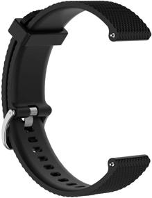 img 2 attached to Disscool Replacement Bands for Polar Vantage 🔌 M - Silicone Black Strap for Vantage M Smartwatch