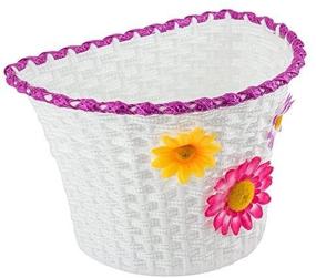 img 2 attached to Stylish White SUNLITE Classic Flower Basket: Enhance Your Ride with Timeless Elegance