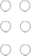 💎 925 sterling silver small hoop earrings – 14k white gold plated huggie hoop earrings, endless cartilage earrings for women, girls, men, and teens logo