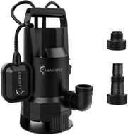 💧 1.6 hp submersible sump pump - efficient 4858gph water transfer pump for pool, garden, cellar, pond - with float switch - suitable for clean and dirty water logo
