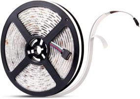 img 1 attached to Enhanced 5m RGB LED Strip Lights with Pin: Vibrant Colors and Easy Installation