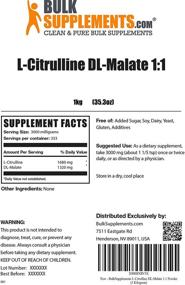 img 3 attached to 💪 Boost Your Workout Performance with BulkSupplements.com L-Citrulline DL-Malate 1:1 Powder - The Ultimate Unflavored Pre-Workout Formula - BCAAS Unflavored - Citrulline Powder (1 Kilogram - 2.2 lbs)