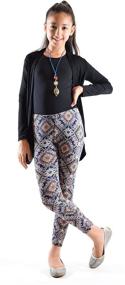 img 3 attached to Dinamit Jeans Indigo Printed Leggings - Trendy Girls' Clothing in Leggings